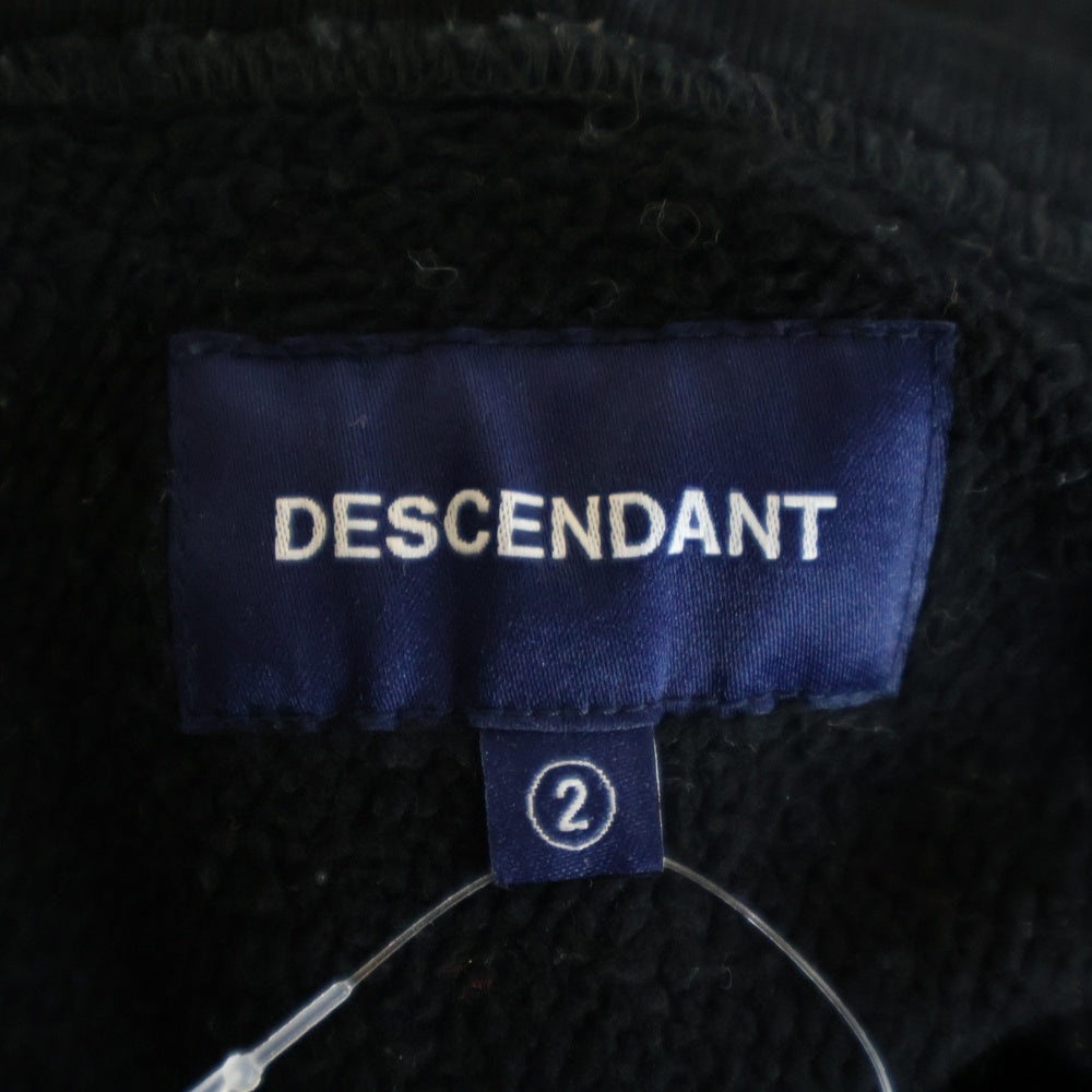 DESCENDANT(ディセンダント) 24AW TEAM HOODY フロントロゴプリント プルオーバーフーディー パーカー ブラック