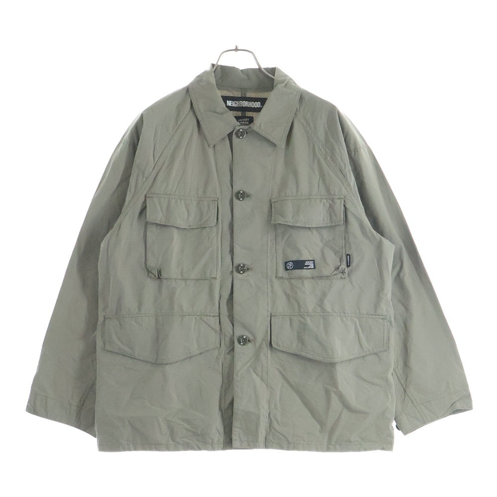 NEIGHBORHOOD(ネイバーフッド) 22SS COVERALL/CN-JK リップストップ カバーオール シャツジャケット カーキ 221UTNH-JKM03