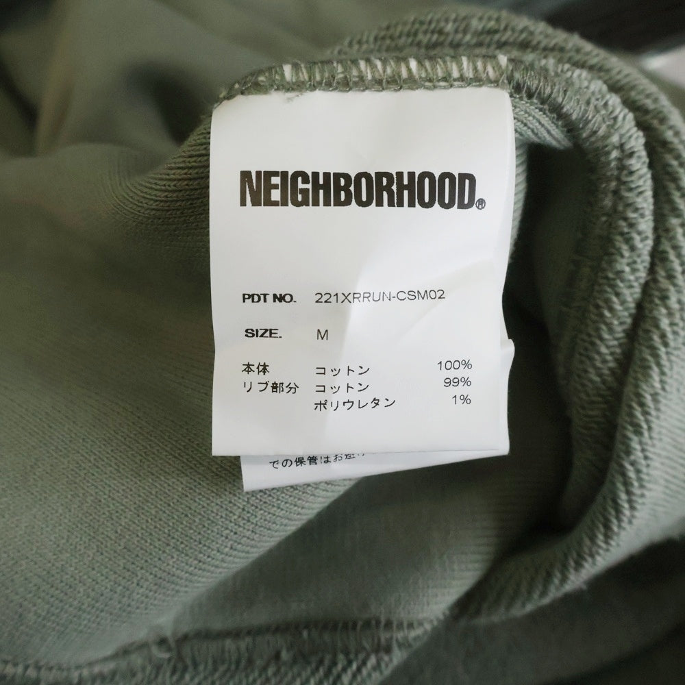 NEIGHBORHOOD(ネイバーフッド) 22SS ×RUSSELL ATHLETIC C-HOODED ラッセルアスレチック ロゴエンブロイダリー プルオーバーフーディー パーカー グリーン 221XRRUN-CSM02