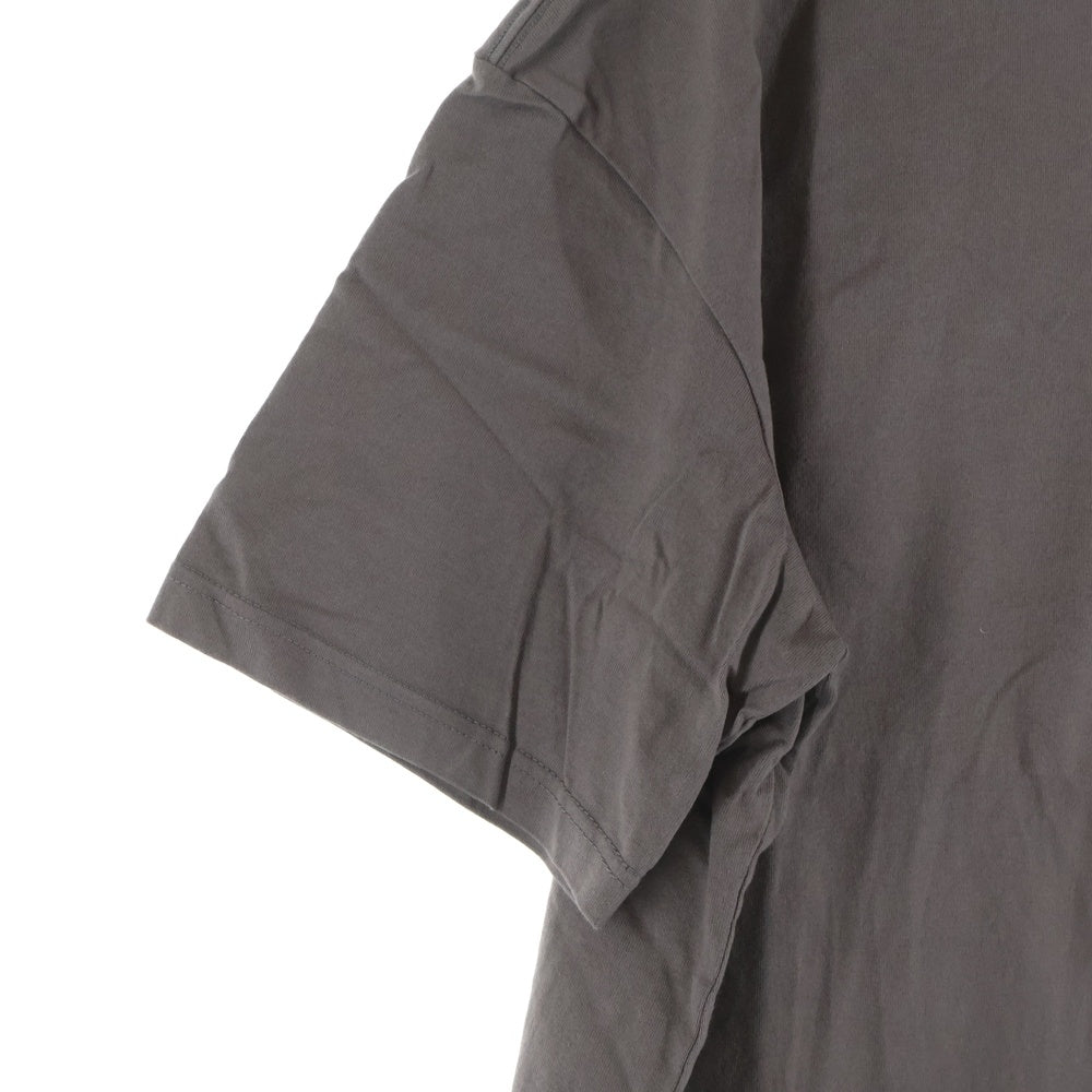 CALEE(キャリー) DROP SHOULDER COUNTERSIGN SNAKE ドロップショルダー カウンターサイン スネーク ロゴプリント クルーネック半袖Tシャツ カットソー ブラウン