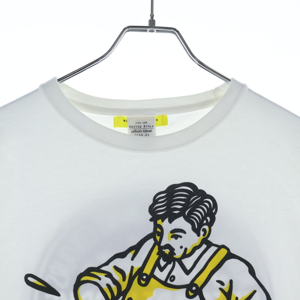 NUTS ART WORKS(ナッツアートワークス) デザインプリント クルーネック半袖Tシャツ カットソー ホワイト