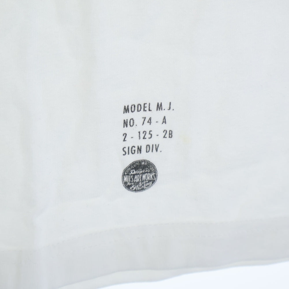 NUTS ART WORKS(ナッツアートワークス) デザインプリント クルーネック半袖Tシャツ カットソー ホワイト