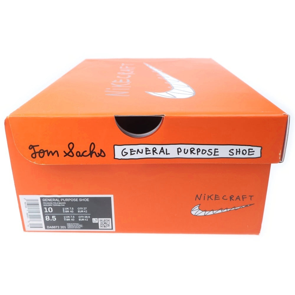 NIKE(ナイキ) ×TOM SACHS WMNS GENERAL PURPOSE SHOE トムサックス ウィメンズ ジェネラルパーパスシュー ローカットスニーカー ブラウン U10/27cm DA6672-201 レディース