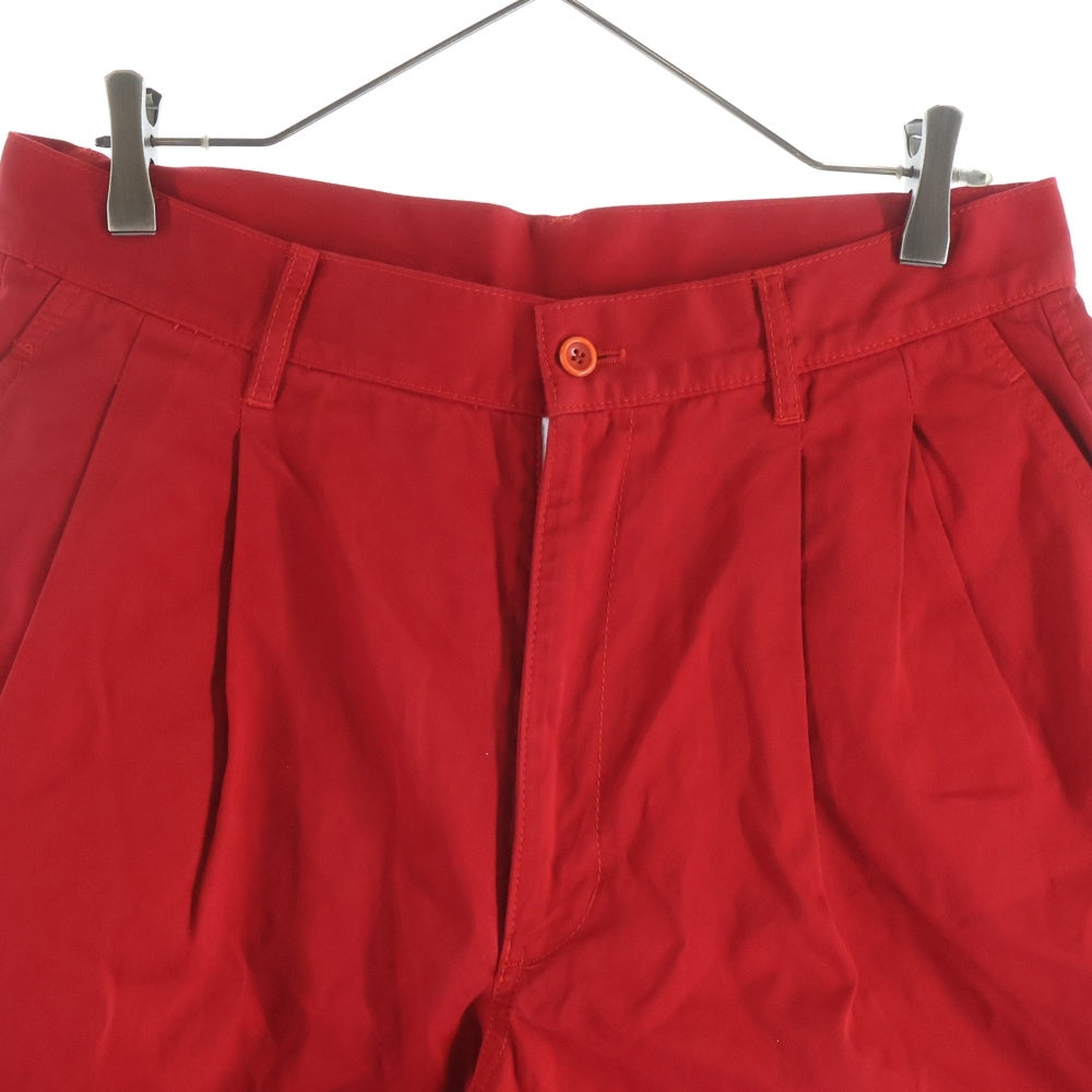 COMME des GARCONS SHIRT(コムデギャルソンシャツ) 22SS マルチポケット 2タック オーバーサイズコットン ハーフパンツ ショーツ レッド FI-P022