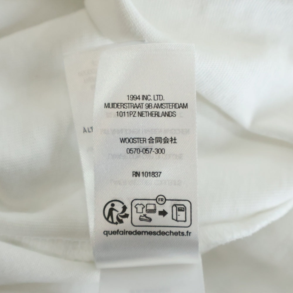 SUPREME(シュプリーム) 23AW Mock Neck L/S Top モックネック ロゴエンブロイダリー ロングスリーブ 長袖カットソーTシャツ ホワイト