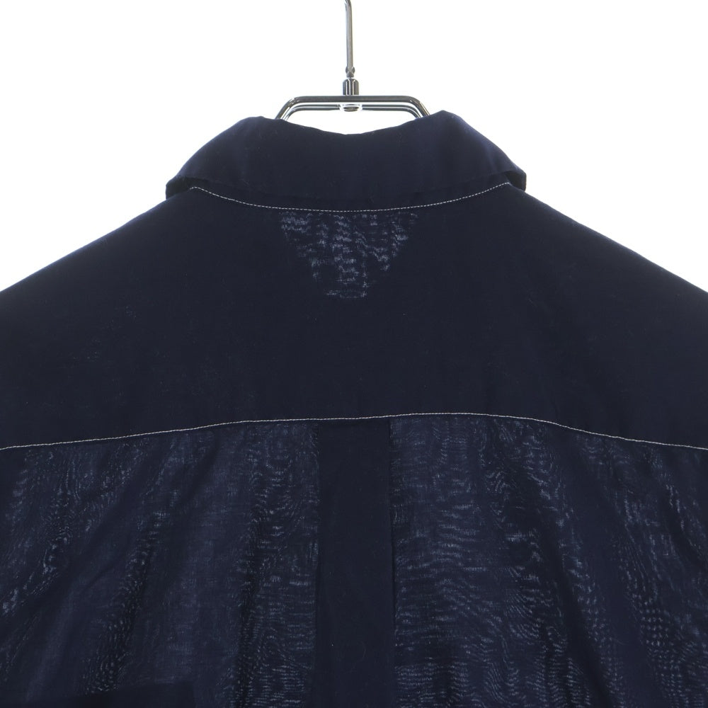 COMME des GARCONS COMME des GARCONS(コムデギャルソンコムデギャルソン) ステッチデザイン シャツカラー 長袖シャツ ネイビー RP-B012