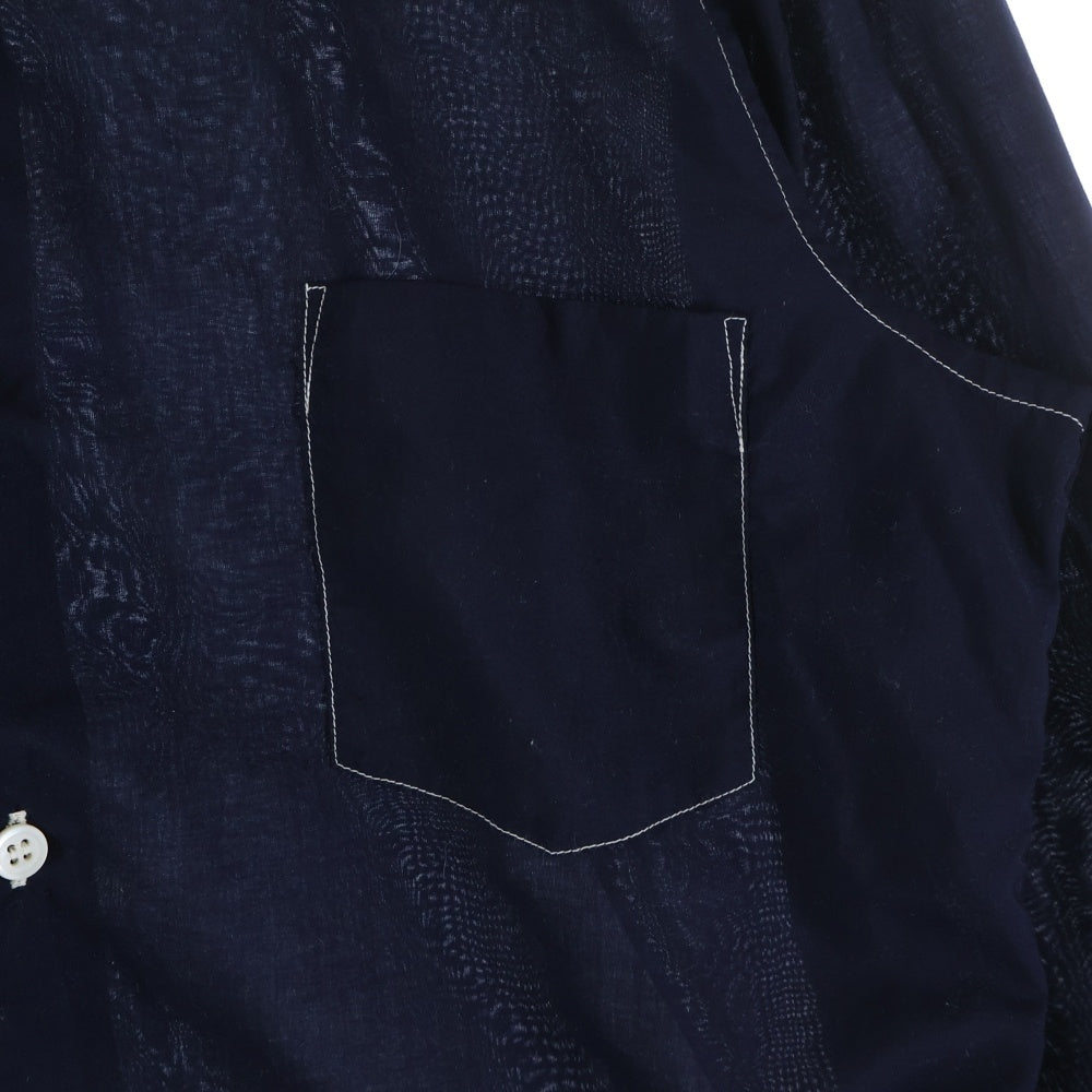 COMME des GARCONS COMME des GARCONS(コムデギャルソンコムデギャルソン) ステッチデザイン シャツカラー 長袖シャツ ネイビー RP-B012