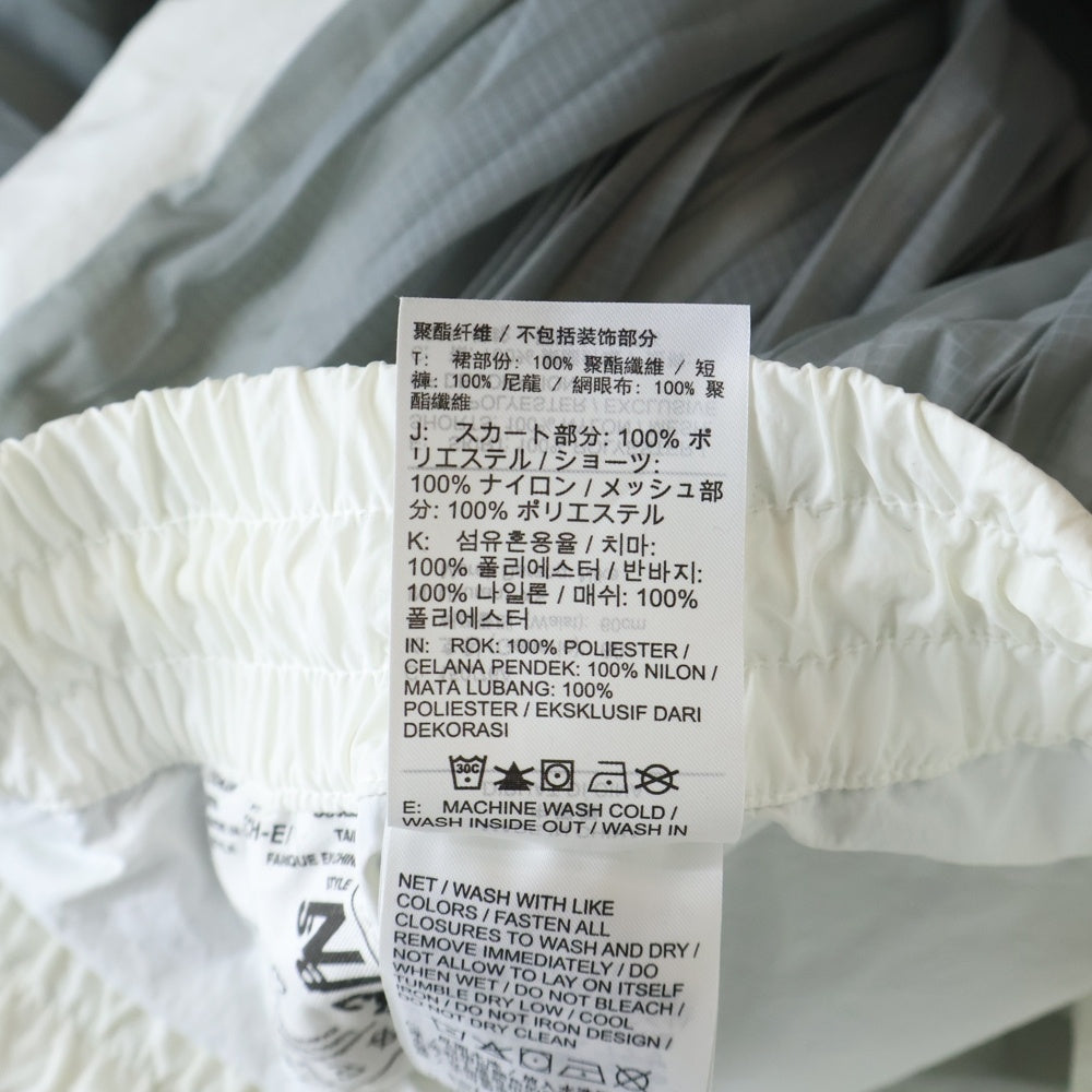 NIKE(ナイキ) ×sacai プリーツデザイン ポリエステルロングスカート グレー CZ4683-100 レディース