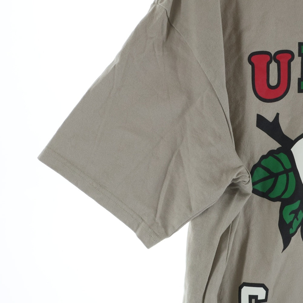 UNDERCOVER(アンダーカバー) フロントプリント コットン クルーネック半袖Tシャツ カットソー ベージュ UC2C3807