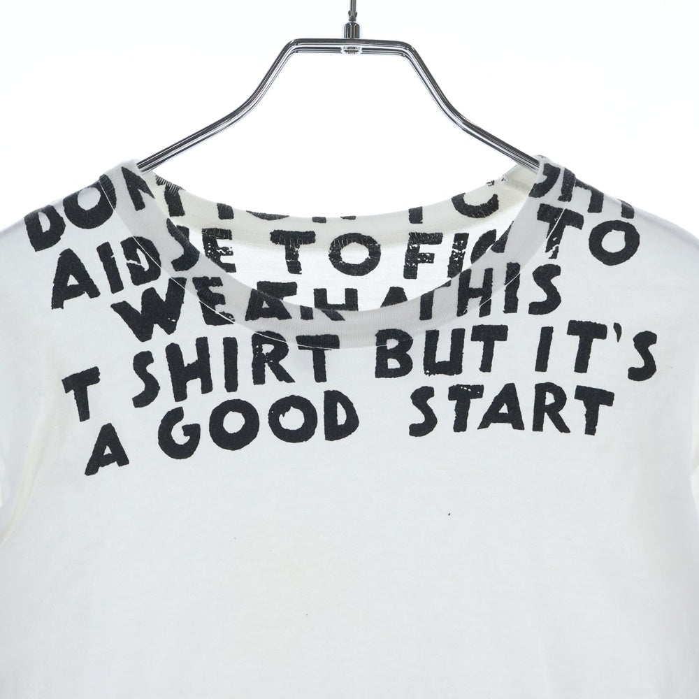 COMME des GARCONS(コムデギャルソン) 18AW ×MAISON MARGIELA HOLIDAYSCOLLECTION FREEDOM ホリデーズ コレクション フリーダム クルーネック長袖Tシャツ カットソー ホワイト OB-T003