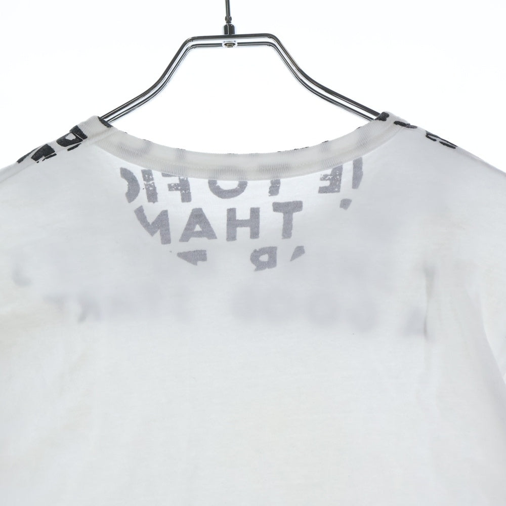 COMME des GARCONS(コムデギャルソン) 18AW ×MAISON MARGIELA HOLIDAYSCOLLECTION FREEDOM ホリデーズ コレクション フリーダム クルーネック長袖Tシャツ カットソー ホワイト OB-T003