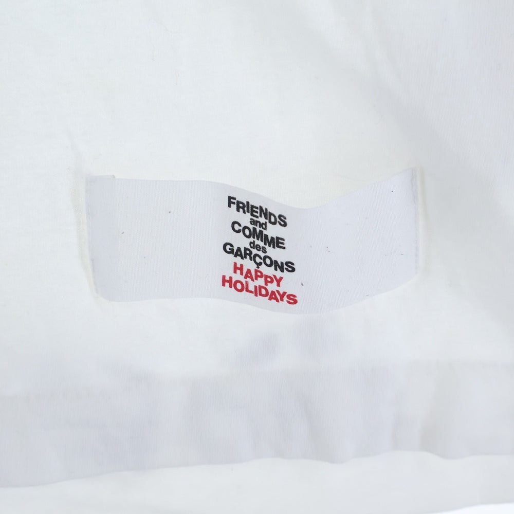 COMME des GARCONS(コムデギャルソン) 18AW ×MAISON MARGIELA HOLIDAYSCOLLECTION FREEDOM ホリデーズ コレクション フリーダム クルーネック長袖Tシャツ カットソー ホワイト OB-T003