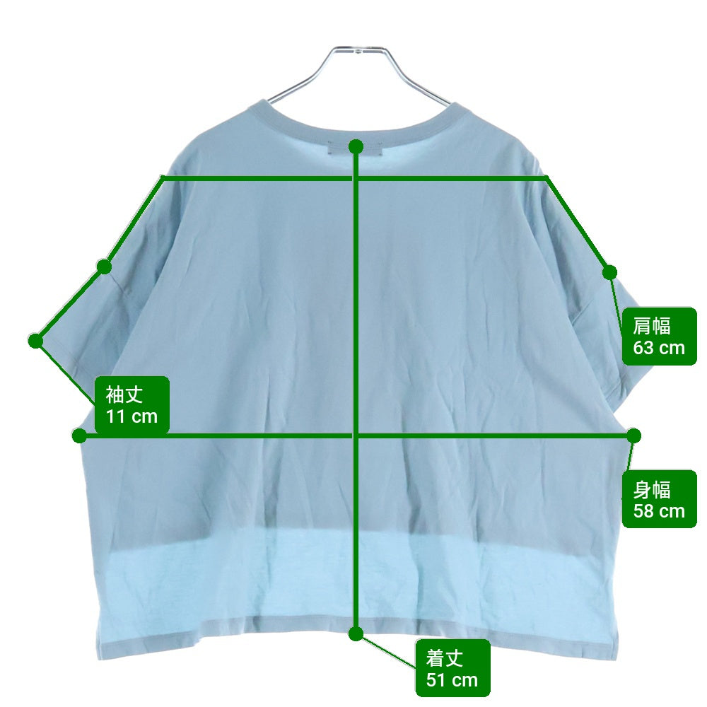 UNDERCOVER(アンダーカバー) フロントプリント ショート丈 クルーネック半袖Tシャツ カットソー ブルー UC1D8805-1
