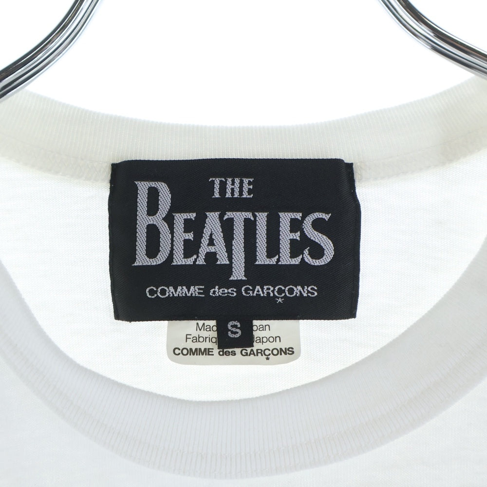 COMME des GARCONS(コムデギャルソン) ×THE BEATLES フロントプリント アップル クルーネック半袖Tシャツ カットソー ホワイト VD-T005