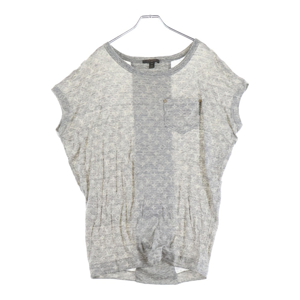 LOUIS VUITTON(ルイヴィトン) 13SS モノグラム 胸ポケット クルーネック半袖Tシャツ カットソー グレー RW131WF3TS20JFZ