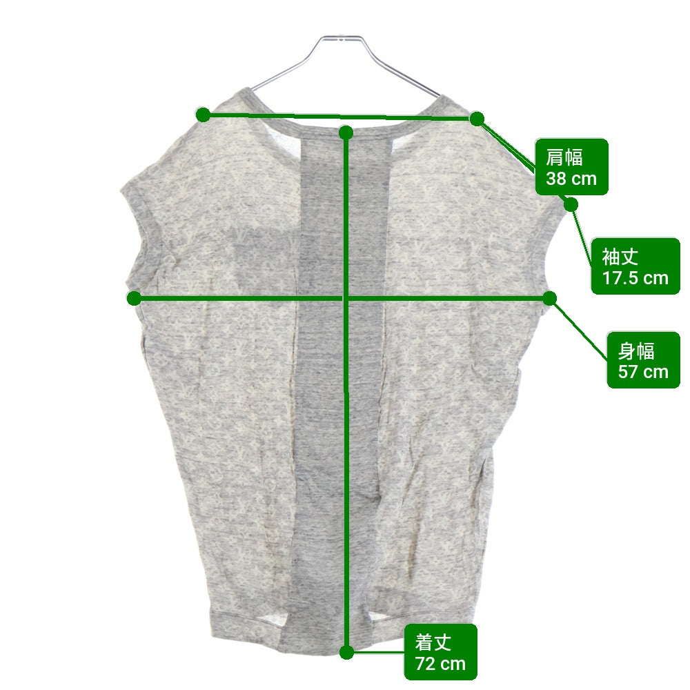 LOUIS VUITTON(ルイヴィトン) 13SS モノグラム 胸ポケット クルーネック半袖Tシャツ カットソー グレー RW131WF3TS20JFZ