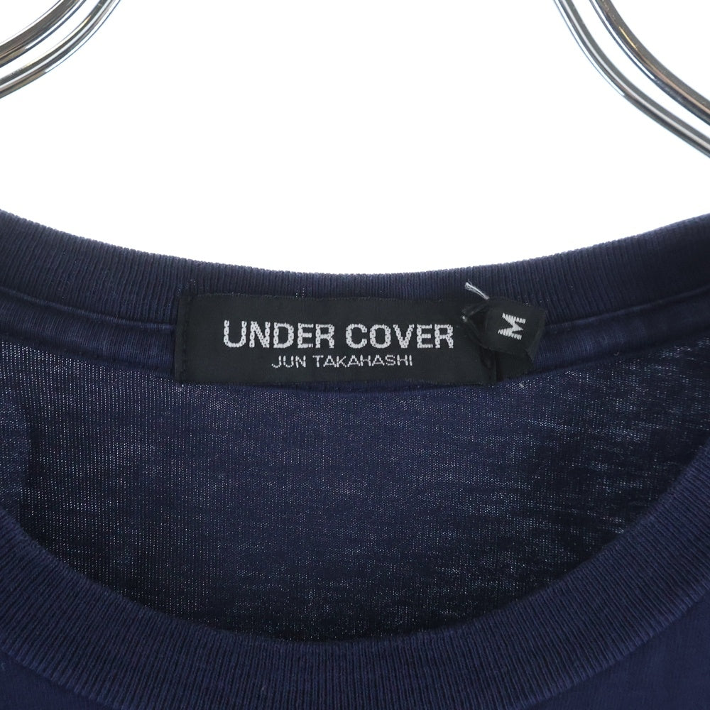 UNDERCOVER(アンダーカバー) フロントプリント アップル クルーネック半袖Tシャツ カットソー ネイビー
