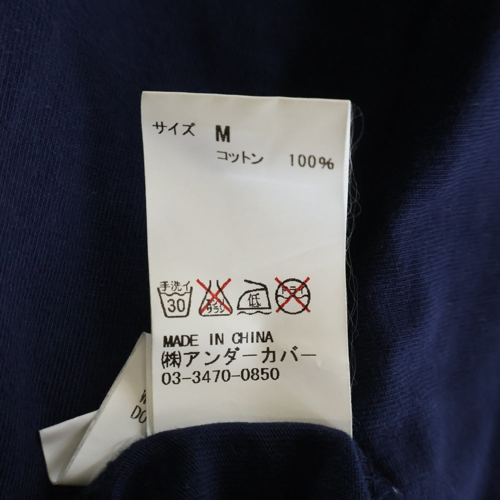 UNDERCOVER(アンダーカバー) フロントプリント アップル クルーネック半袖Tシャツ カットソー ネイビー