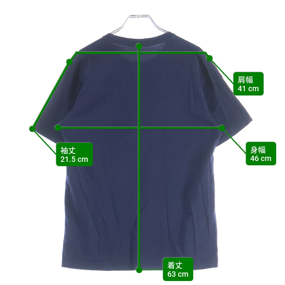 UNDERCOVER(アンダーカバー) フロントプリント アップル クルーネック半袖Tシャツ カットソー ネイビー