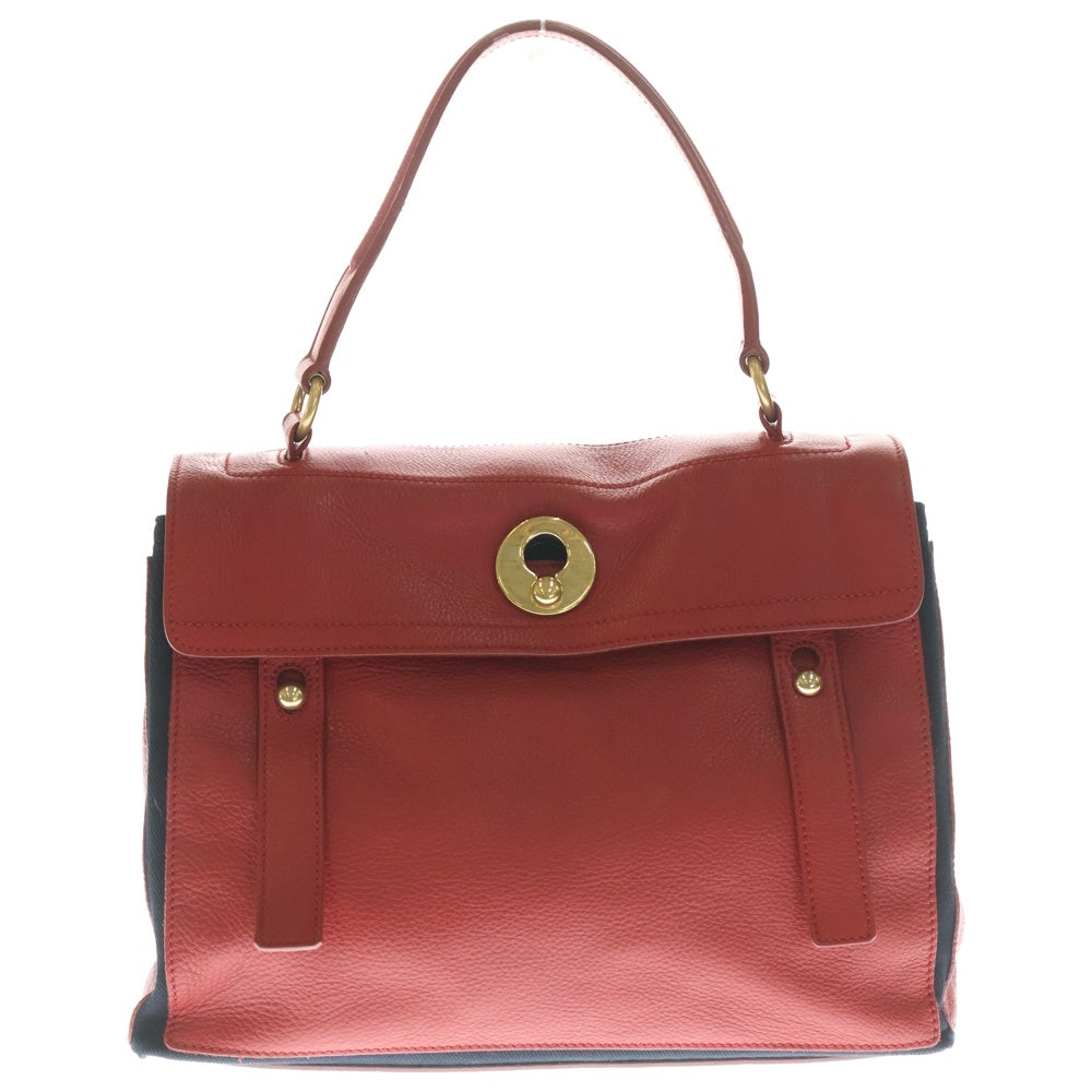 YVES SAINT LAURENT(イヴサンローラン) MUSE TWO ミューズトゥ レザーハンドバッグ レッド229680 レディース