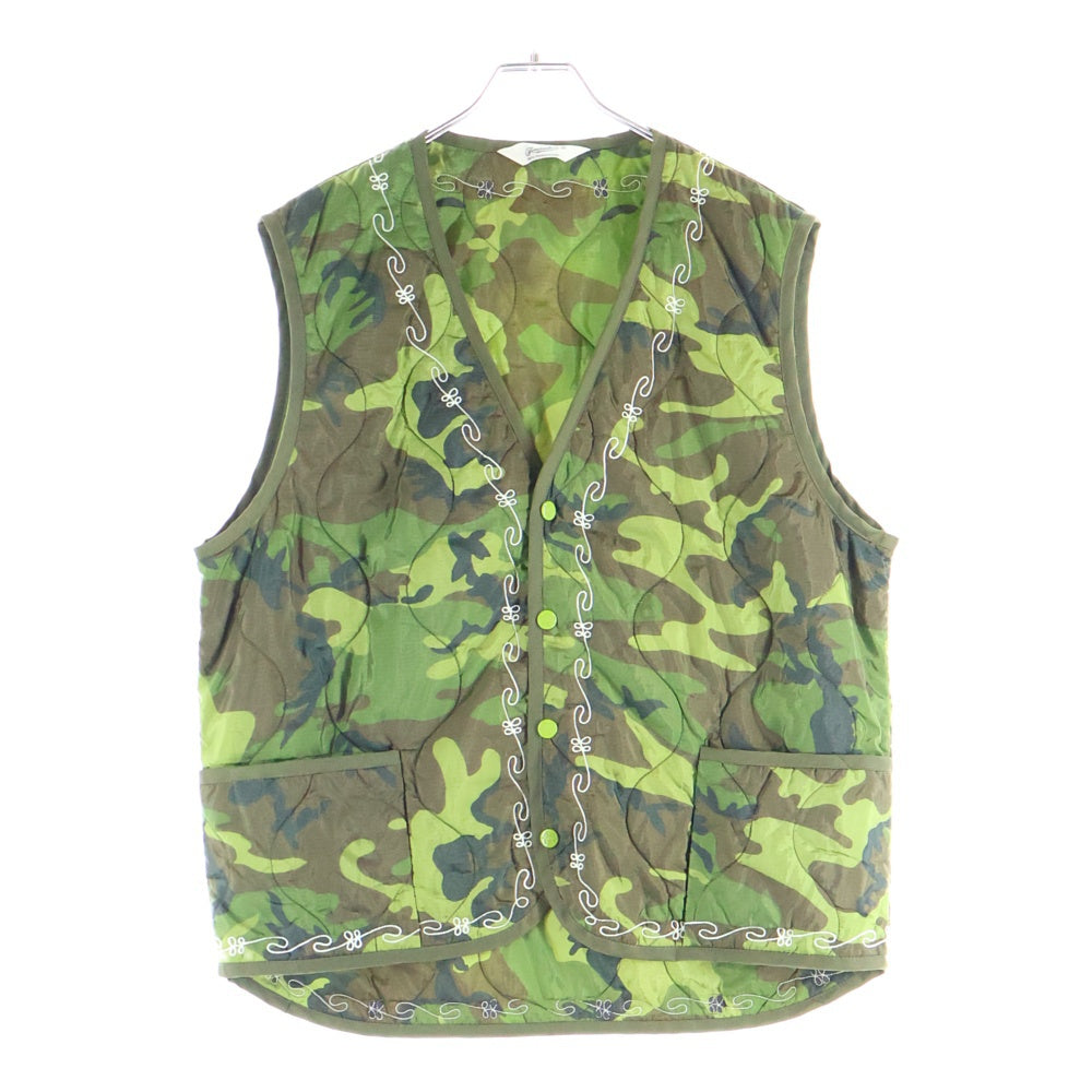 TENDERLOIN(テンダーロイン) 16AW T-NYLON SOUVENIR VEST ナイロン カモ柄 スーベニアベスト カーキ
