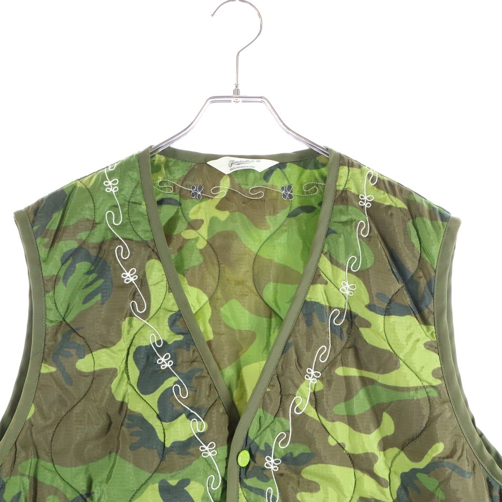 TENDERLOIN(テンダーロイン) 16AW T-NYLON SOUVENIR VEST ナイロン カモ柄 スーベニアベスト カーキ
