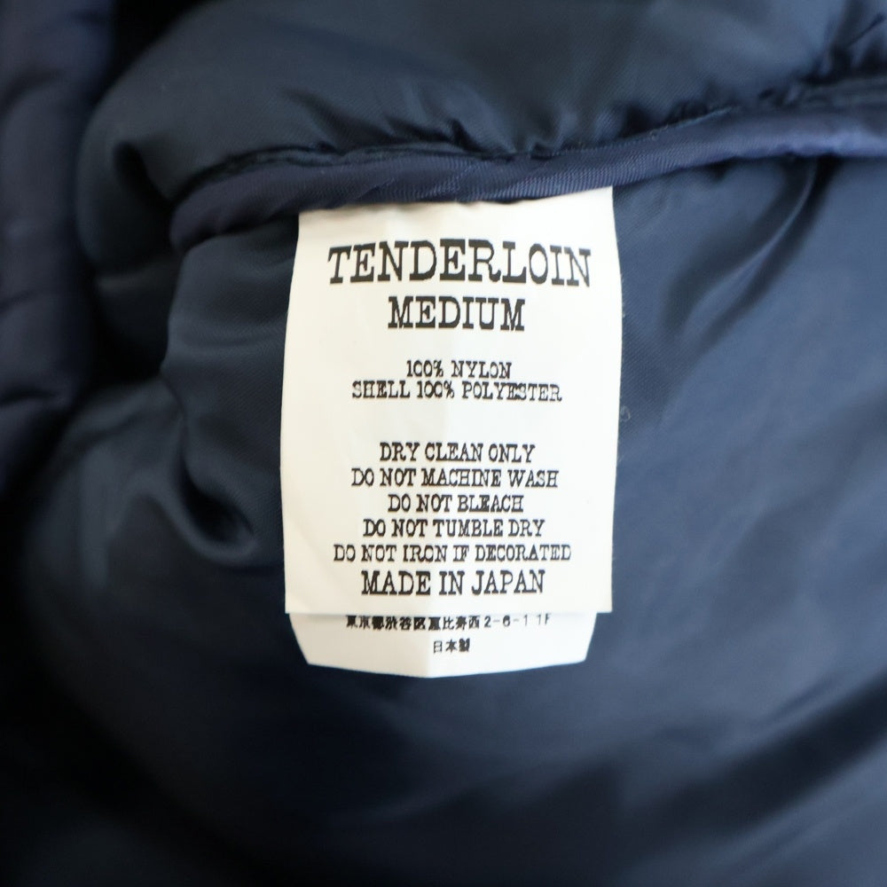 TENDERLOIN(テンダーロイン) 16AW T-NRA RACING VEST ワッペン レーシング パファーペスト ネイビー