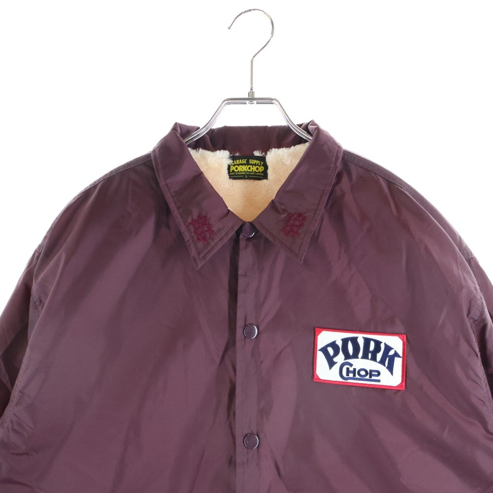 PORKCHOP(ポークチョップ) GARAGE SUPPLY ORIGINAL BOA COACH JKT ガレージサプライ オリジナル ボアライナー コーチジャケット バーガンディー