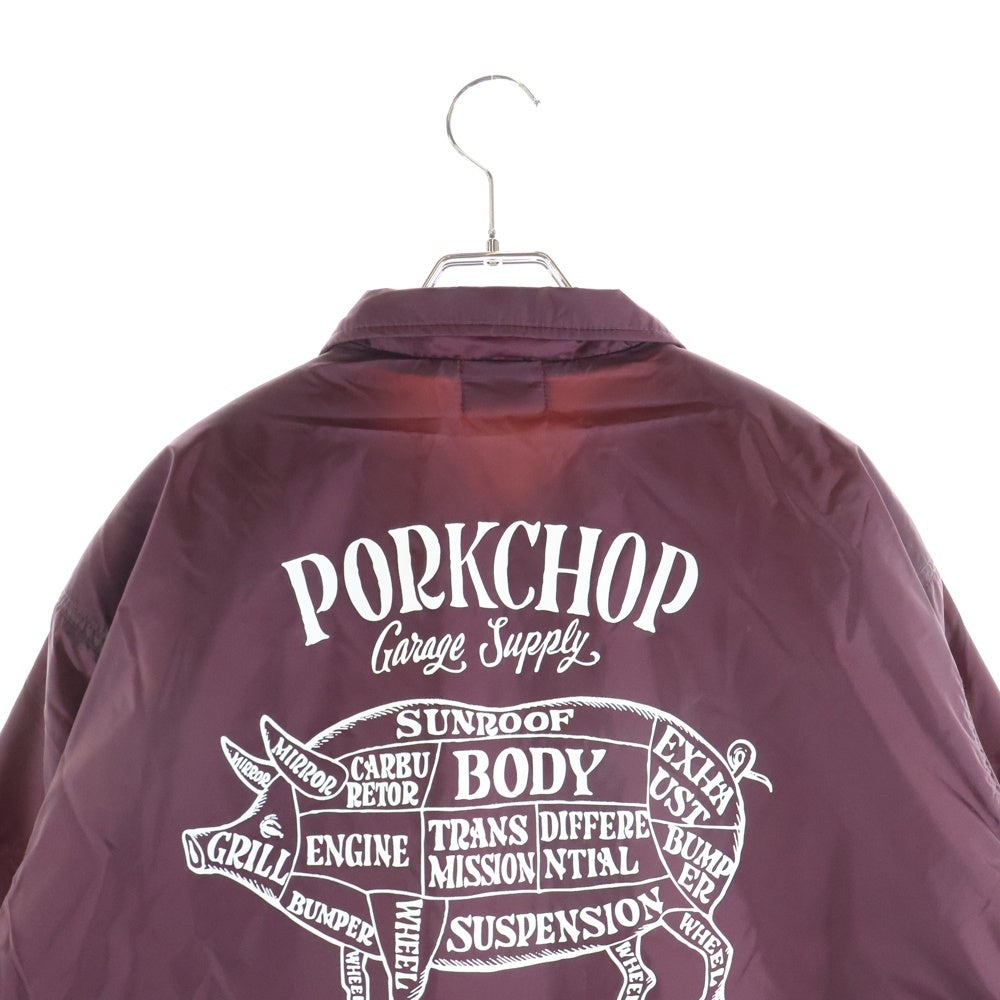 PORKCHOP(ポークチョップ) GARAGE SUPPLY ORIGINAL BOA COACH JKT ガレージサプライ オリジナル ボアライナー コーチジャケット バーガンディー