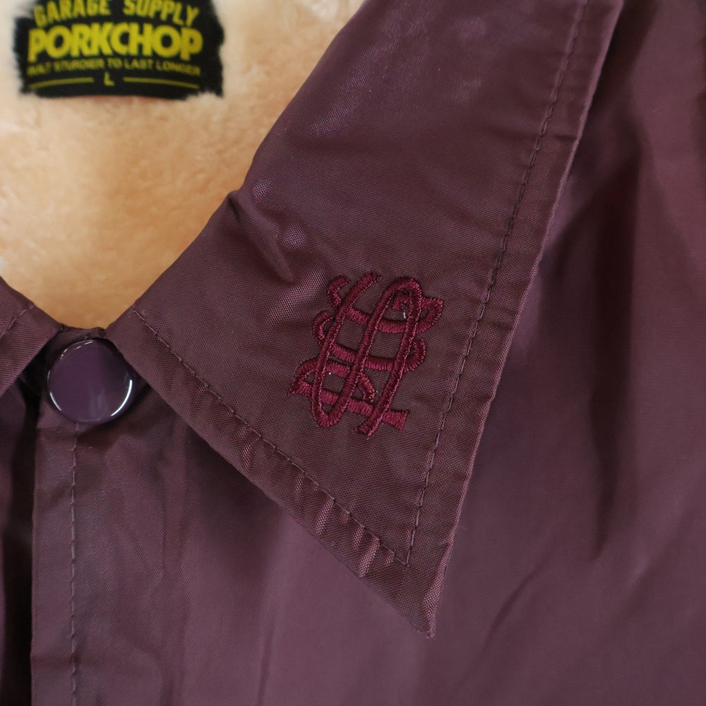 PORKCHOP(ポークチョップ) GARAGE SUPPLY ORIGINAL BOA COACH JKT ガレージサプライ オリジナル ボアライナー コーチジャケット バーガンディー