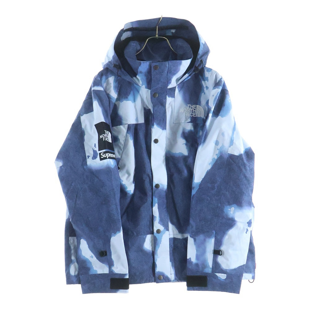 SUPREME(シュプリーム) 21AW ×THE NORTH FACE Bleached Denim Print Mountain Jacket ザノースフェイス ブリーチド マウンテンプリント デニムジャケット インディゴ NP52100I