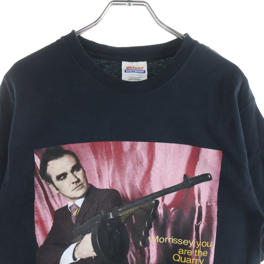 VINTAGE(ヴィンテージ) 90S VINTAGE MORRISSEY TEE ヴィンテージ モリッシー フロントプリントTシャツ HANESタグ 半袖クルーネックカットソー ブラック