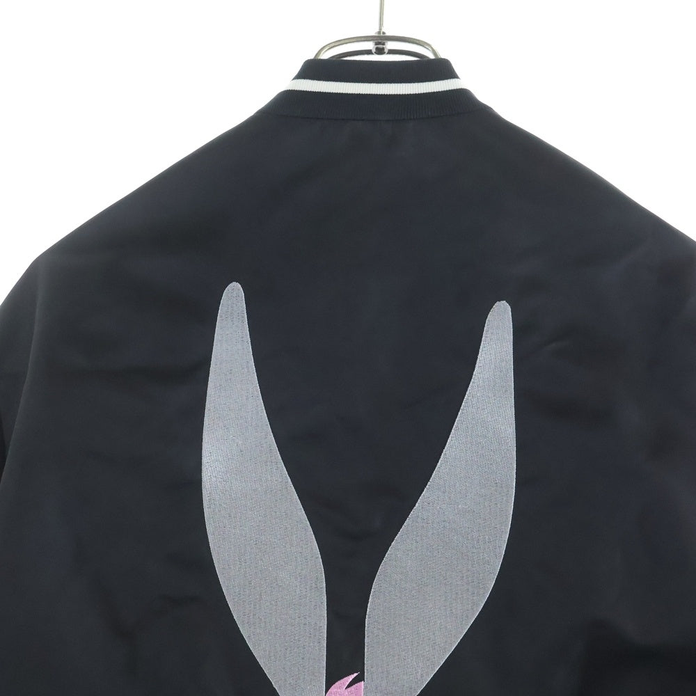 KITH(キス) xICEBERG アイスバーグ ロゴエンブロイダリー ナイロン バーシティジャケット ブルゾン ブラックKITH