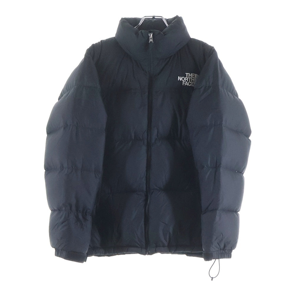 THE NORTH FACE(ザノースフェイス) NUPTSE JACKET ヌプシ ロゴエンブロイダリー ジップアップ ダウンジャケット ブラック ND92335