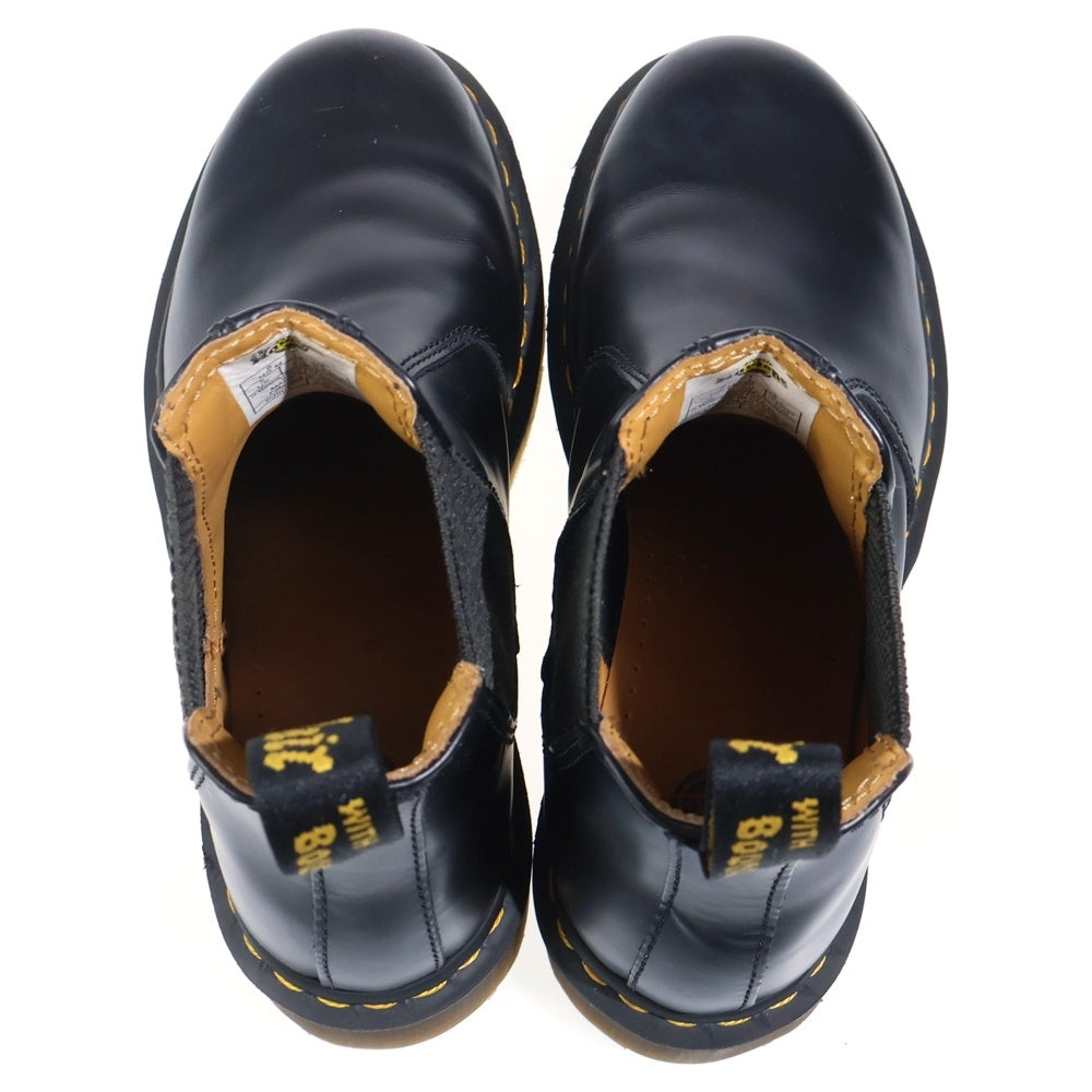 Dr.Martens(ドクターマーチン) 2976 イエローステッチ サイドゴア スムースレザー チェルシーブーツ レディース ブラック 2976YS