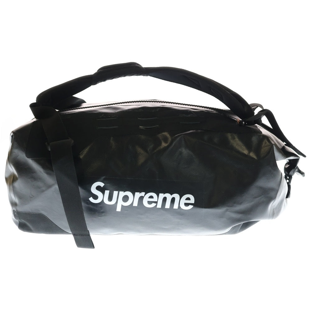 SUPREME(シュプリーム) 24SS ×ORTLIEB Duffle Bag オルトリーブ ロゴプリント レザー切り替え ダッフル ショルダー ボストン バック ブラック