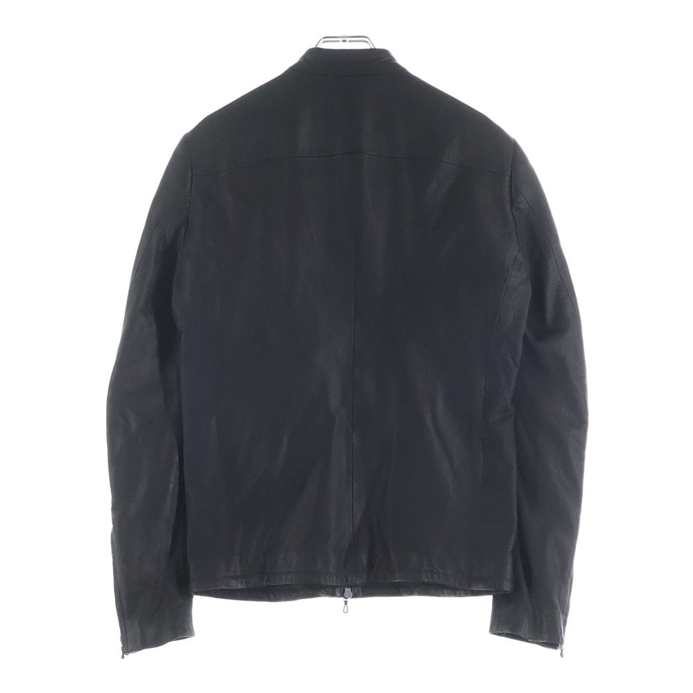 KAZUYUKI KUMAGAI ATTACHMENT(カズユキクマガイ アタッチメント) DEERSKIN LEATHER JACKET ディアスキン マルチポケット ダブルジップアップ レザージャケット ライダース ブラック KB42-078
