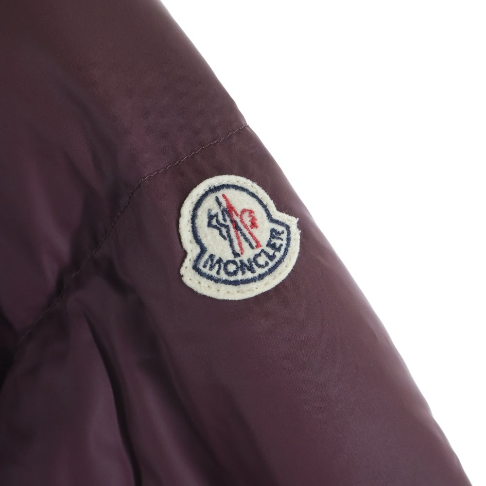 MONCLER(モンクレール) ロゴアームワッペン ダブルジップ ナイロン ダウンジャケット バーガンディ レディース 45394/50/68959
