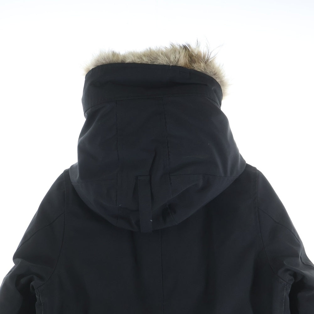 CANADA GOOSE(カナダグース) BRONTE PARKA ブロンテ パーカ ロゴワッペン フードファー ジップアップ フーデッド ダウン ジャケット ブラック レディース 2603JL