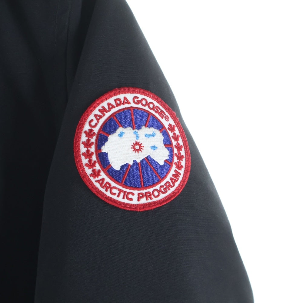 CANADA GOOSE(カナダグース) BRONTE PARKA ブロンテ パーカ ロゴワッペン フードファー ジップアップ フーデッド ダウン ジャケット ブラック レディース 2603JL