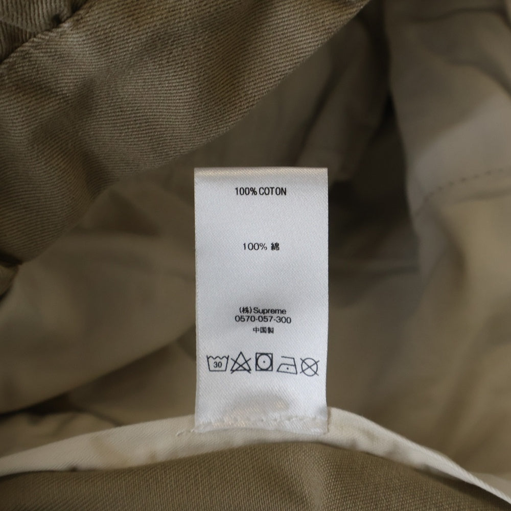 SUPREME(シュプリーム) 25SS Pin up chino pant ピン アップ ロゴエンブロイダリー ボタンフライ マルチポケット コットン チノパンツ ベージュ