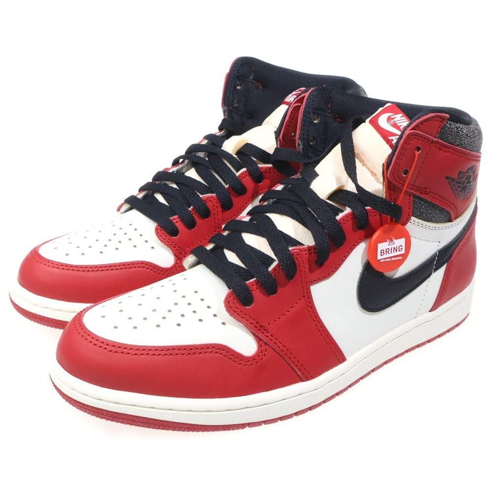 NIKE(ナイキ) AIR JORDAN 1 LOST&FOUND エアジョーダン1 ロスト&ファウンド シカゴ ハイカットスニーカー ホワイト/レッド US10.5/28.5cm DZ5485-612