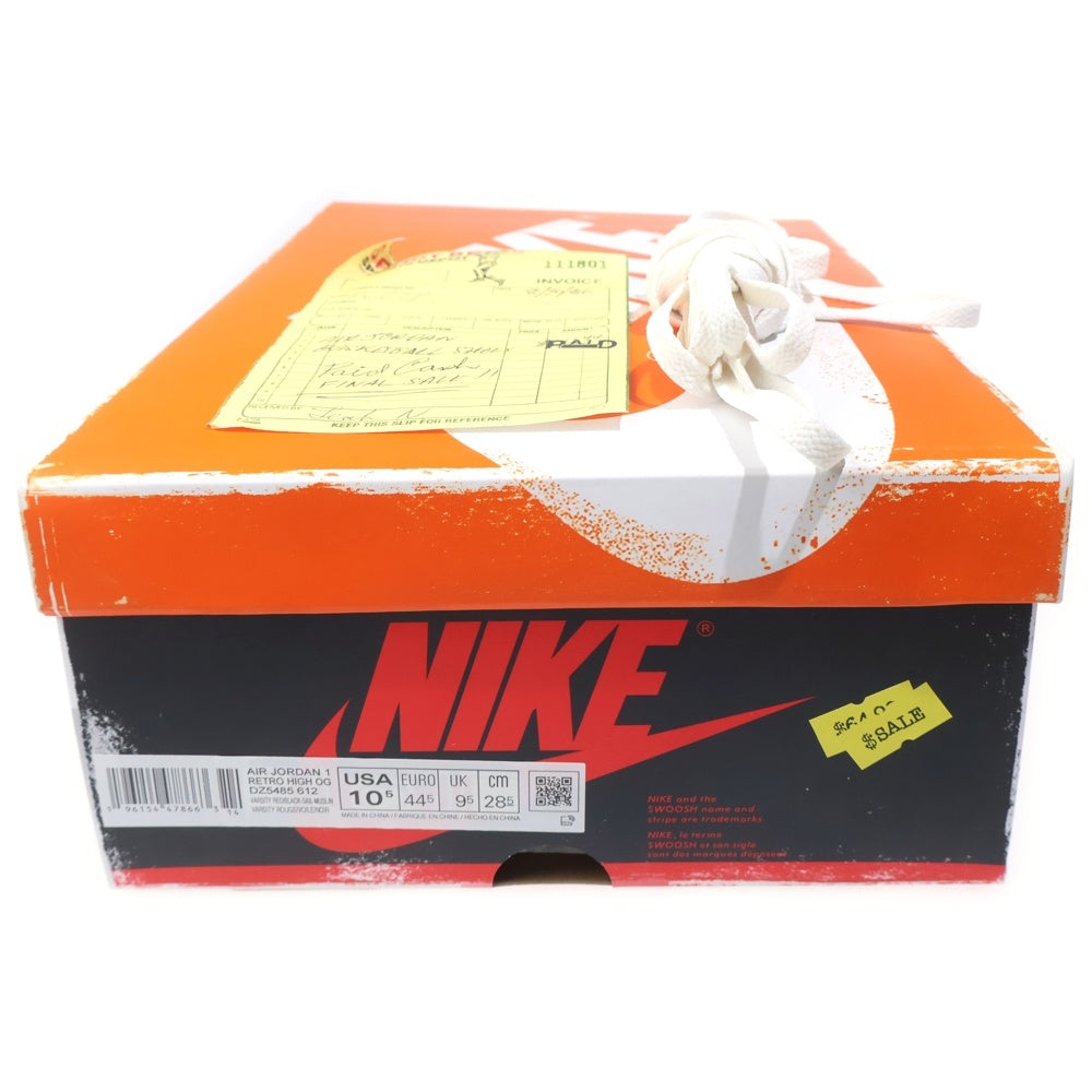 NIKE(ナイキ) AIR JORDAN 1 LOST&FOUND エアジョーダン1 ロスト&ファウンド シカゴ ハイカットスニーカー ホワイト/レッド US10.5/28.5cm DZ5485-612
