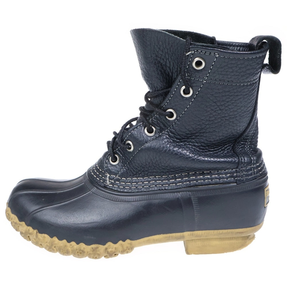 L.L.Bean(エルエルビーン) BEAN BOOTS ビーンブーツ USA製 5ホール ラバーレザー切替 レースアップブーツ レディース ブラック