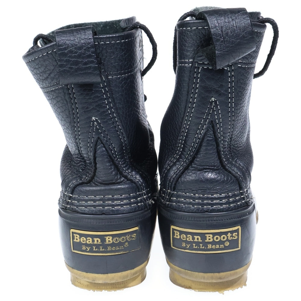 L.L.Bean(エルエルビーン) BEAN BOOTS ビーンブーツ USA製 5ホール ラバーレザー切替 レースアップブーツ レディース ブラック