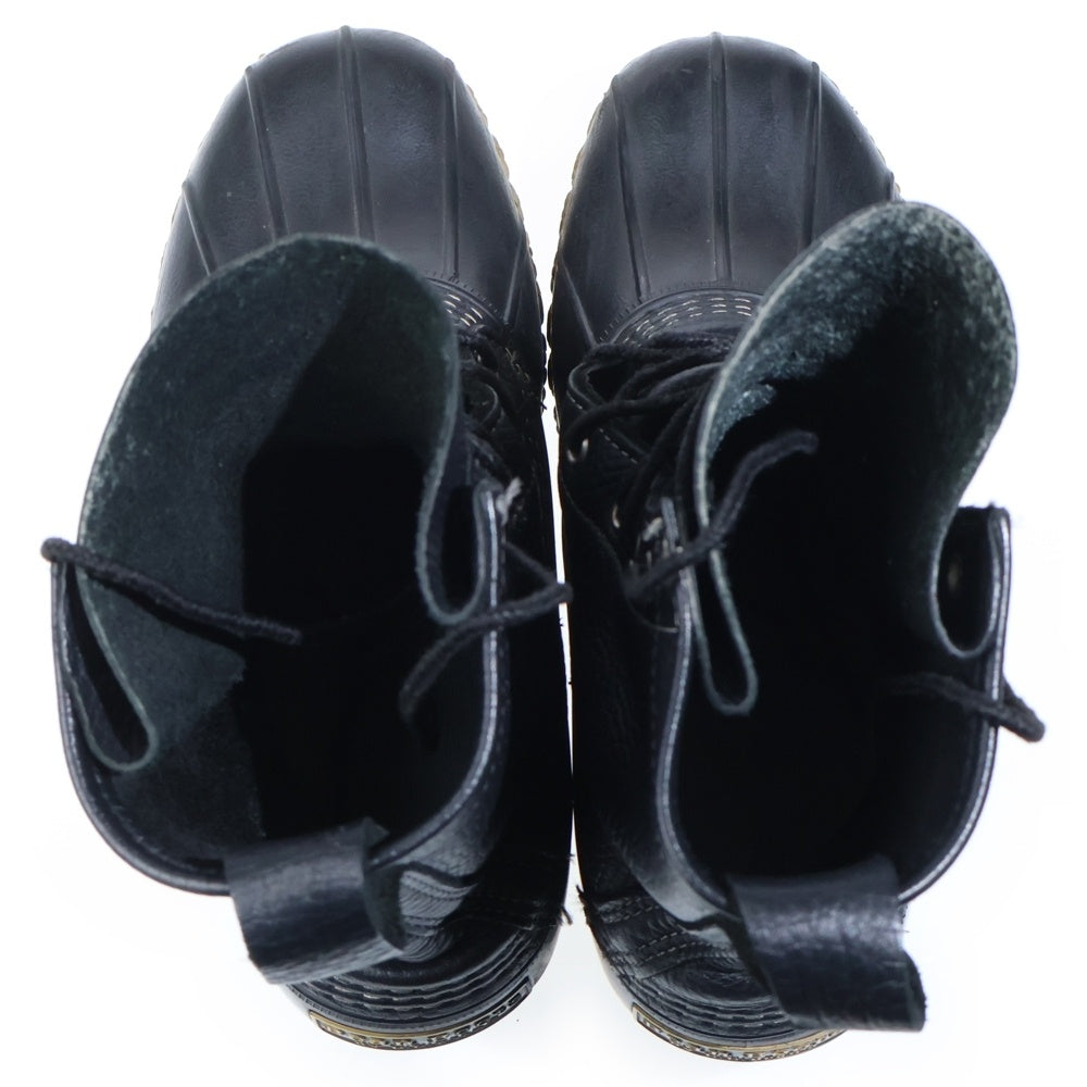 L.L.Bean(エルエルビーン) BEAN BOOTS ビーンブーツ USA製 5ホール ラバーレザー切替 レースアップブーツ レディース ブラック