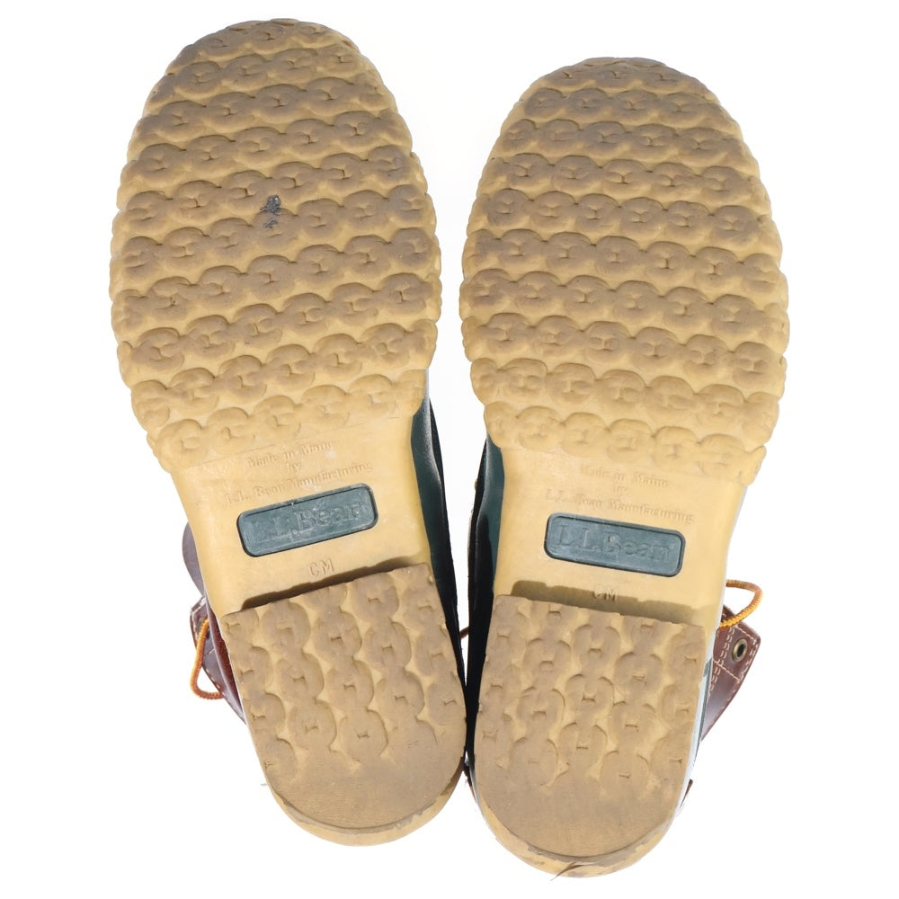 L.L.Bean(エルエルビーン) BEAN BOOTS ビーンブーツ USA製 5ホール ラバーレザー切替 レースアップブーツ レディース ブラウン