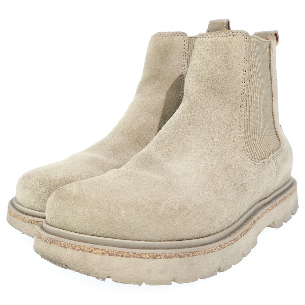BIRKENSTOCK(ビルケンシュトック) HIGHWOOD SLIP ON ハイウッド スリッポン スウェードレザー サイドゴアブーツ レディース ベージュ