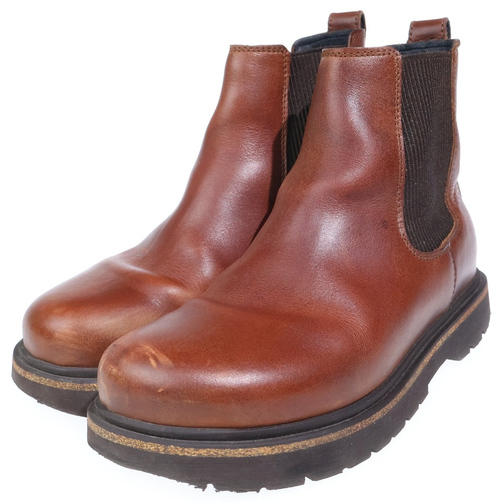 BIRKENSTOCK(ビルケンシュトック) HIGHWOOD SLIP ON ハイウッド スリッポン レザーサイドゴアブーツ レディース ブラウン
