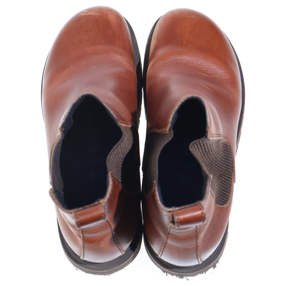 BIRKENSTOCK(ビルケンシュトック) HIGHWOOD SLIP ON ハイウッド スリッポン レザーサイドゴアブーツ レディース ブラウン